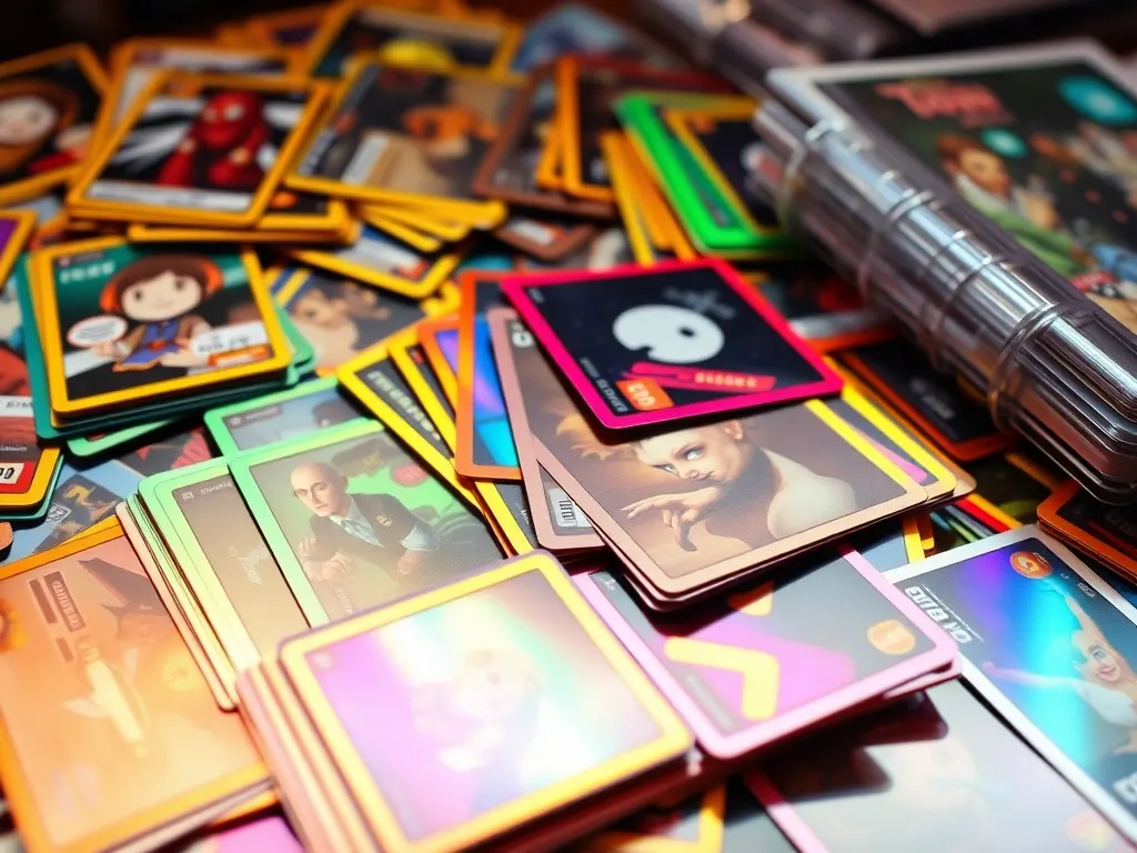 Collection de cartes à collectionner en classeurs et pochettes